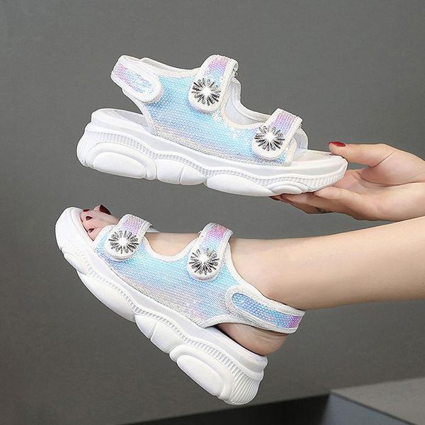 women's sandals 2021 summer student colorful sequin rhinestones platform sports roman beach shoes dress, Black
women's sandals 2021 summer student colorful sequin rhinestones platform sports roman beach shoes dress, Black