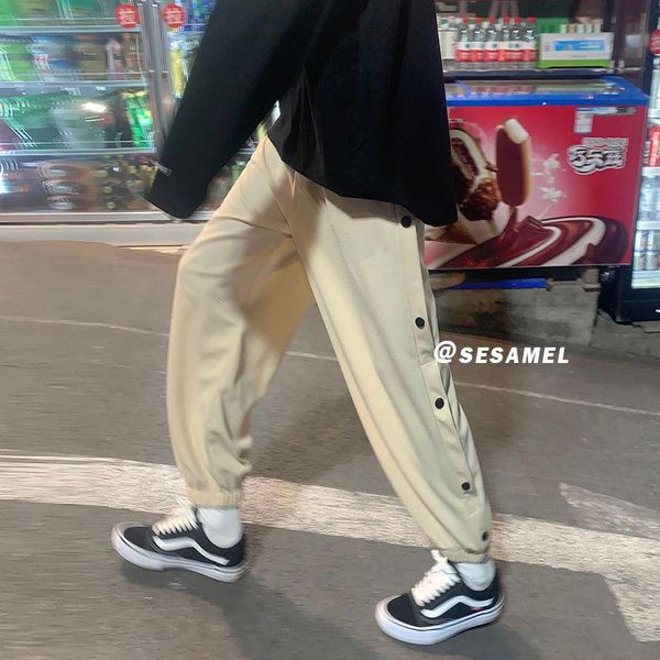 breasted casual trousers korean version of the trend wild foot loose streetwear street tide brand ins men's hip hop pants, Black
breasted casual trousers korean version of the trend wild foot loose streetwear street tide brand ins men's hip hop pants, Black
