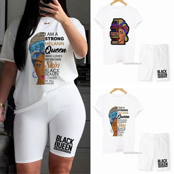 am a strong black queen women print t shirts and shorts set summer melanin two piec outfit for girl,drop ship women's t-shirt, White
am a strong black queen women print t shirts and shorts set summer melanin two piec outfit for girl,drop ship women's t-shirt, White