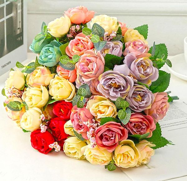decorative flowers & wreaths 10 heads silk artificial bride bouquet fake rose flores for wedding home party decoration
decorative flowers & wreaths 10 heads silk artificial bride bouquet fake rose flores for wedding home party decoration