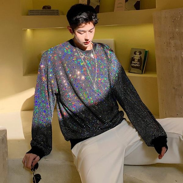 men's t-shirts glitter sequins loose punk style men singer dancer hip hop performance tees shirt trend sequin nightclub clothes xt7s, White;black
men's t-shirts glitter sequins loose punk style men singer dancer hip hop performance tees shirt trend sequin nightclub clothes xt7s, White;black