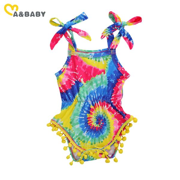 6-24m born infant baby girl tie dye romper summer sleeveless bow pom jumpsuit cute clothes 210515, Blue
6-24m born infant baby girl tie dye romper summer sleeveless bow pom jumpsuit cute clothes 210515, Blue
