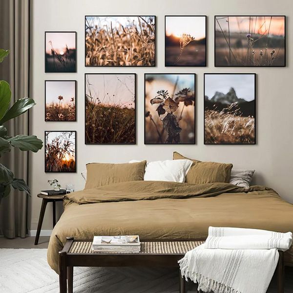 paintings sunset nature scenery wall art painting poster reed field brown flowers grass canvas print pictures for living room decor tb118
paintings sunset nature scenery wall art painting poster reed field brown flowers grass canvas print pictures for living room decor tb118