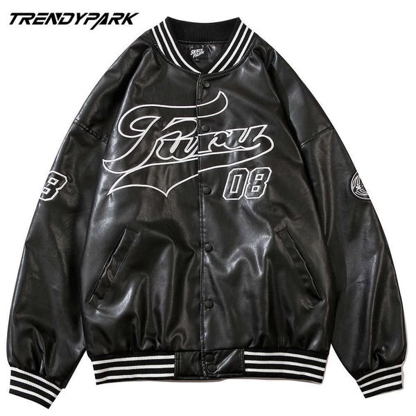 men's bomber jacket spring pu leather fabric digital letters printed high street windbreaker single breasted coat clothing 210601, Black;brown
men's bomber jacket spring pu leather fabric digital letters printed high street windbreaker single breasted coat clothing 210601, Black;brown