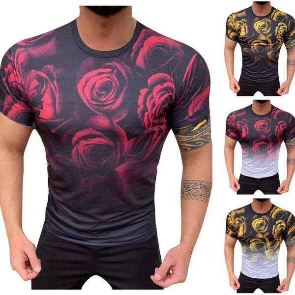 men's t-shirts fashion summer 3d flowers gradient men t shirt short sleeve o-neck male rose wedding party stage tee plus size 2021, White;black
men's t-shirts fashion summer 3d flowers gradient men t shirt short sleeve o-neck male rose wedding party stage tee plus size 2021, White;black
