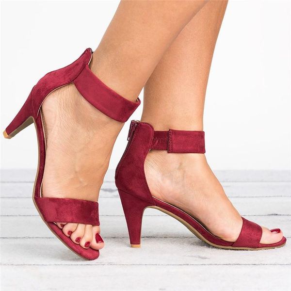 women sandals open toe summer shoes with high heels ankle strap female thin heel zipper plus size sandalias mujer, Black
women sandals open toe summer shoes with high heels ankle strap female thin heel zipper plus size sandalias mujer, Black