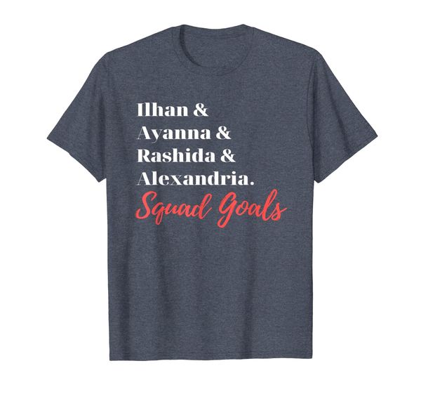 squad aoc rashida tlaib ayanna pressley omar ilhan t-shirt, White;black