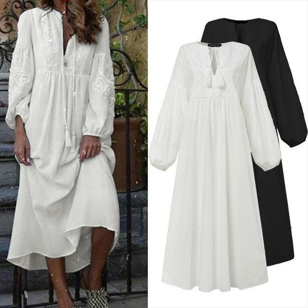 bohemian solid lace spring sundress women dresses zanzea casual puff sleeve maxi vestidos female v neck robe plus size 7, Black;gray
bohemian solid lace spring sundress women dresses zanzea casual puff sleeve maxi vestidos female v neck robe plus size 7, Black;gray