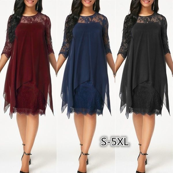 women's dress plus size summer apparel ladies elegant mesh sleeve birthday party dresses wedding club outfits 2021 women clothing, White;black
women's dress plus size summer apparel ladies elegant mesh sleeve birthday party dresses wedding club outfits 2021 women clothing, White;black