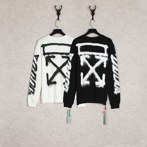 ow street fashion chaopai high off graffiti hollow arrow round neck sweater men's and women's same casual bottoming shirt, Black
ow street fashion chaopai high off graffiti hollow arrow round neck sweater men's and women's same casual bottoming shirt, Black
