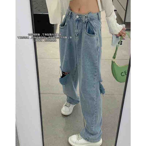 wide leg jeans women's 2021 design with holes high waist drop floor dragging pants loose casual, Black;white
wide leg jeans women's 2021 design with holes high waist drop floor dragging pants loose casual, Black;white
