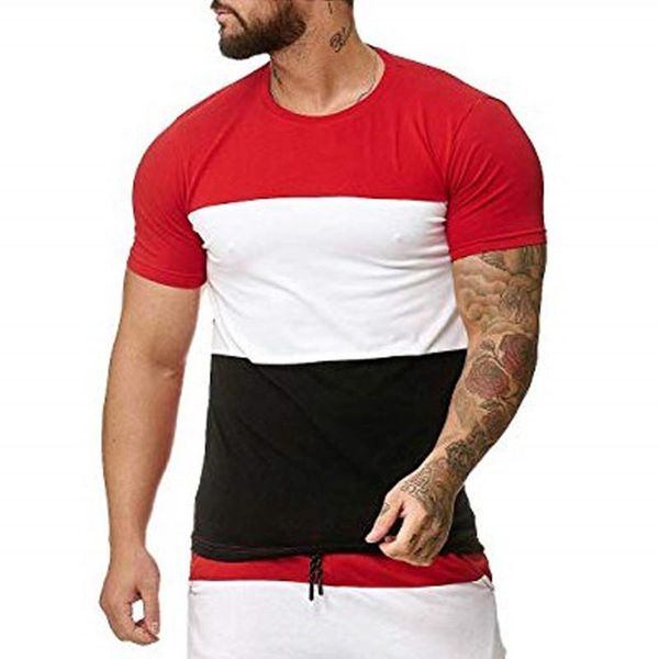summer mens casual patchwork color matchingt shirt short sleeve crew neck pullover cotton daily slim style men's t-shirts, White;black
summer mens casual patchwork color matchingt shirt short sleeve crew neck pullover cotton daily slim style men's t-shirts, White;black