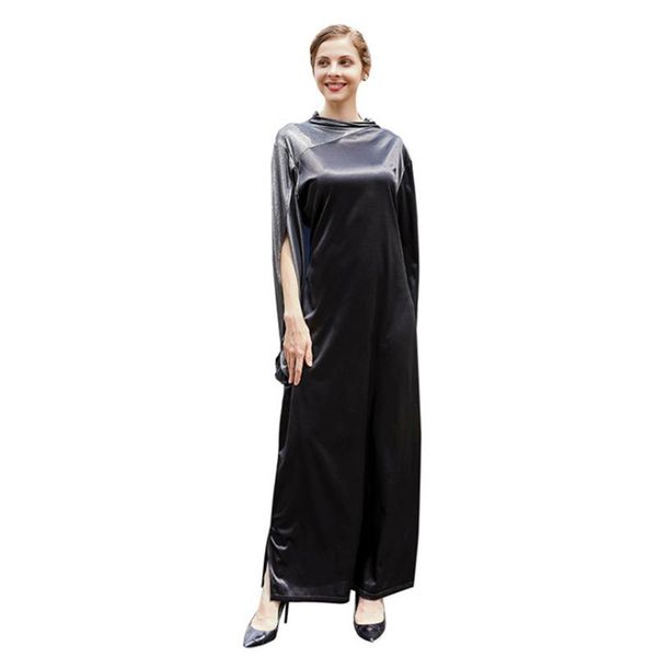 casual dresses large size elegant style high stretch imitation silk stitching design mid length dress, Black;gray
casual dresses large size elegant style high stretch imitation silk stitching design mid length dress, Black;gray