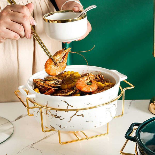 marble gold pattern nordic double ear ceramic pot household soup pot dry pot bowl tableware creative casserole frame with candle holder
marble gold pattern nordic double ear ceramic pot household soup pot dry pot bowl tableware creative casserole frame with candle holder
