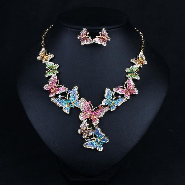 earrings & necklace crystal butterfly wedding jewelry set women gold color long dress accessories bridesmaid, Silver
earrings & necklace crystal butterfly wedding jewelry set women gold color long dress accessories bridesmaid, Silver