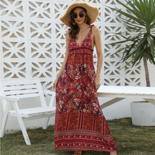 boho v-neck floral backless slip dress elegant empire ankle-length long frocks for women casual sleeveless draped summer dresses, Black;gray
boho v-neck floral backless slip dress elegant empire ankle-length long frocks for women casual sleeveless draped summer dresses, Black;gray