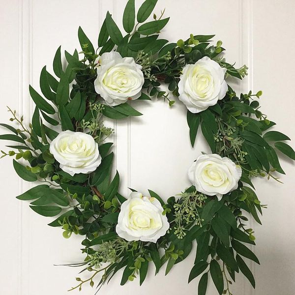 decorative flowers & wreaths green plant wreath wedding pendant rose flower home garden window decoration shooting props
decorative flowers & wreaths green plant wreath wedding pendant rose flower home garden window decoration shooting props