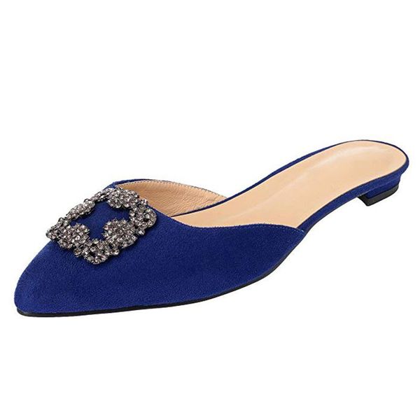 brand shoes woman jewel mule slippers pointed toe flats crystal slides women dress wedding, Black
brand shoes woman jewel mule slippers pointed toe flats crystal slides women dress wedding, Black