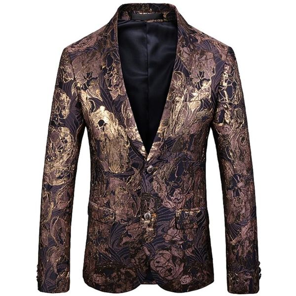 men's suits & blazers luxury men blazer gold floral print party prom wedding stage coat slim fit suit jacket plus size 5xl, White;black
men's suits & blazers luxury men blazer gold floral print party prom wedding stage coat slim fit suit jacket plus size 5xl, White;black