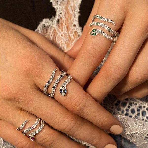 cluster rings sljely luxury red/green/blue eyes cubic zirconia snake ring 925 sterling silver animal party romantic jewellery for women, Golden;silver
cluster rings sljely luxury red/green/blue eyes cubic zirconia snake ring 925 sterling silver animal party romantic jewellery for women, Golden;silver