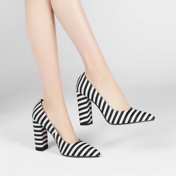 dress shoes pointed shallow mouth thick heel high heels single shoe stripe large size 40-43 chengdu women's, Black
dress shoes pointed shallow mouth thick heel high heels single shoe stripe large size 40-43 chengdu women's, Black
