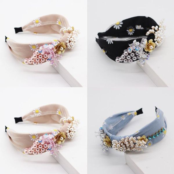 women sweet daisy headband imitation pearl beaded floral hair hoop sequins tassels twist knot wedding prom headdress1
women sweet daisy headband imitation pearl beaded floral hair hoop sequins tassels twist knot wedding prom headdress1