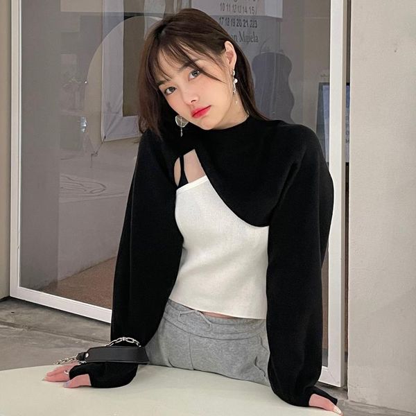 women's knits & tees 2colors 2pcs set 2021 autumn long sleeve knitted short sweaters cardigans womens+slim tank two pieces women set(c, White
women's knits & tees 2colors 2pcs set 2021 autumn long sleeve knitted short sweaters cardigans womens+slim tank two pieces women set(c, White