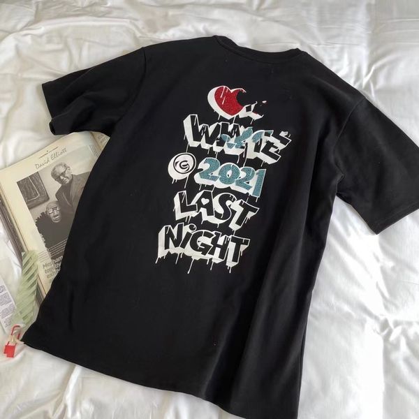 design off drill love sense of fashion trend simple leisure men's and women's same spring round neck short sleeve t-shirt, White;black
design off drill love sense of fashion trend simple leisure men's and women's same spring round neck short sleeve t-shirt, White;black