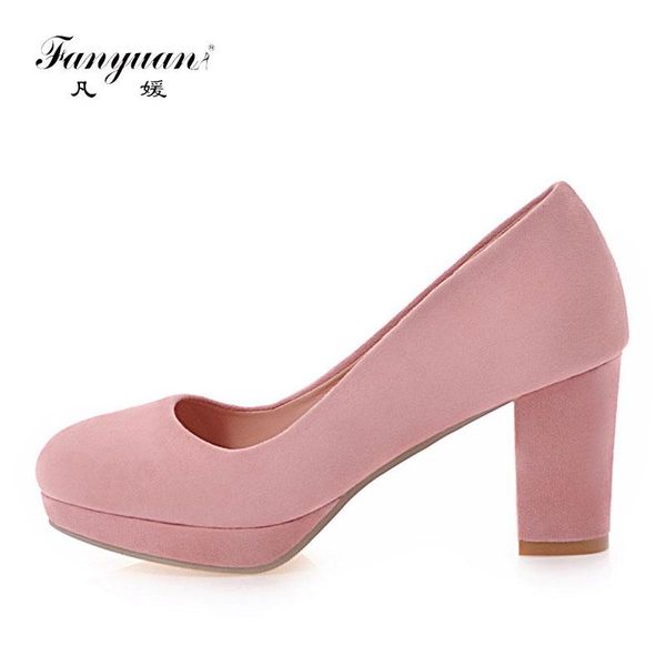fanyuan women pumps platform high heels concise slip on block office ladies shoes formal footwear woman zapatos mujer dress, Black
fanyuan women pumps platform high heels concise slip on block office ladies shoes formal footwear woman zapatos mujer dress, Black