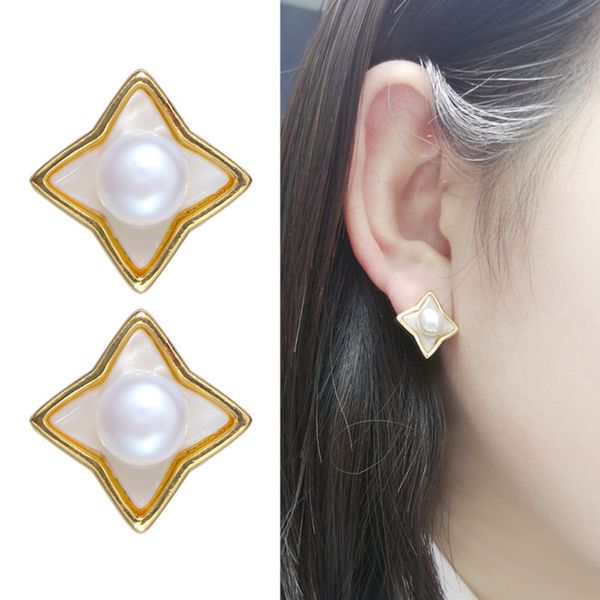 spring and summer geometric diamond metal steamed bread pearl earrings gold fashion star women's earrings, Golden
spring and summer geometric diamond metal steamed bread pearl earrings gold fashion star women's earrings, Golden