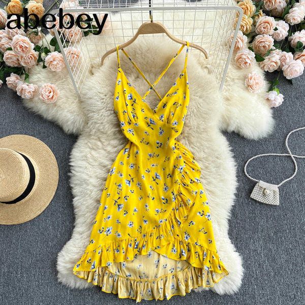 women irregular strap dress korean sleeveless backless a-line dress summer boho print vacation beach short dress 210715, Black;gray
women irregular strap dress korean sleeveless backless a-line dress summer boho print vacation beach short dress 210715, Black;gray