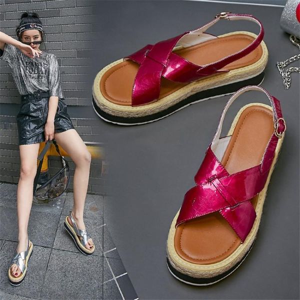 luxury retro women casual sandals real genuine leather cross tied back strap platform flat summer shoes 2021 comfort, Black
luxury retro women casual sandals real genuine leather cross tied back strap platform flat summer shoes 2021 comfort, Black