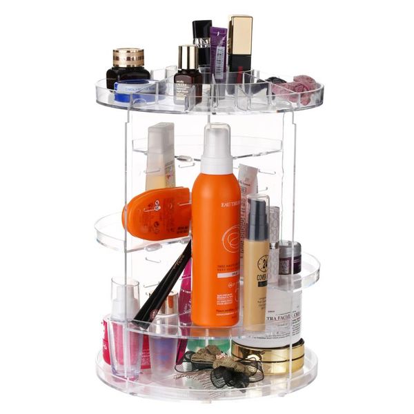 bathroom storage & organization 23 grid plastic makeup organizer 360 degree rotation cosmetics box adjustable height case
bathroom storage & organization 23 grid plastic makeup organizer 360 degree rotation cosmetics box adjustable height case
