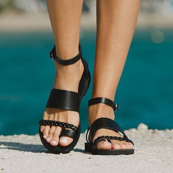 sandals women gold comfortable ladies open toe buckle strap beach shoes rome casual flip flops flat, Black
sandals women gold comfortable ladies open toe buckle strap beach shoes rome casual flip flops flat, Black