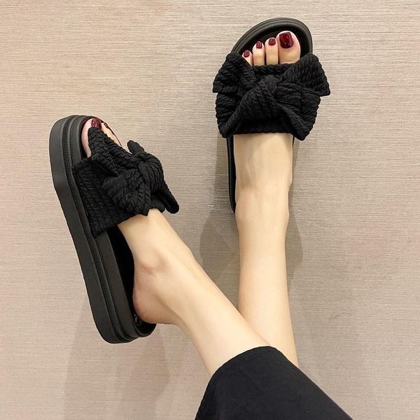 slippers shoes butterfly-knot woman's platform shale female beach luxury slides heeled mules 2021 sabot flat soft designer high, Black
slippers shoes butterfly-knot woman's platform shale female beach luxury slides heeled mules 2021 sabot flat soft designer high, Black