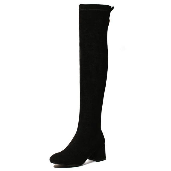 boots soft slim elastic long woman suede leather over the knee high fashion autumn winter thigh shoes female, Black
boots soft slim elastic long woman suede leather over the knee high fashion autumn winter thigh shoes female, Black