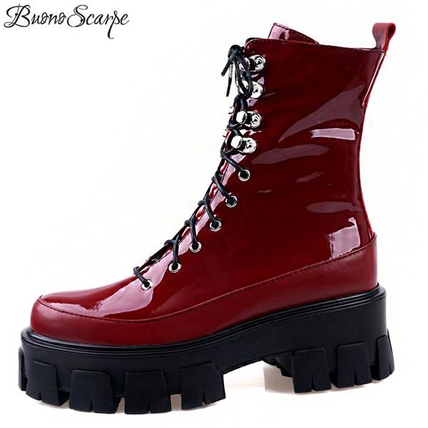 boots buono scarpe thick sole women army cross tied short leather platform ankle brand motorcycle shoes 2021, Black
boots buono scarpe thick sole women army cross tied short leather platform ankle brand motorcycle shoes 2021, Black