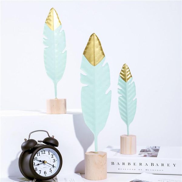 decorative objects & figurines modern iron feather wooden base decorations simple miniature for living room table office home decoration acc
decorative objects & figurines modern iron feather wooden base decorations simple miniature for living room table office home decoration acc