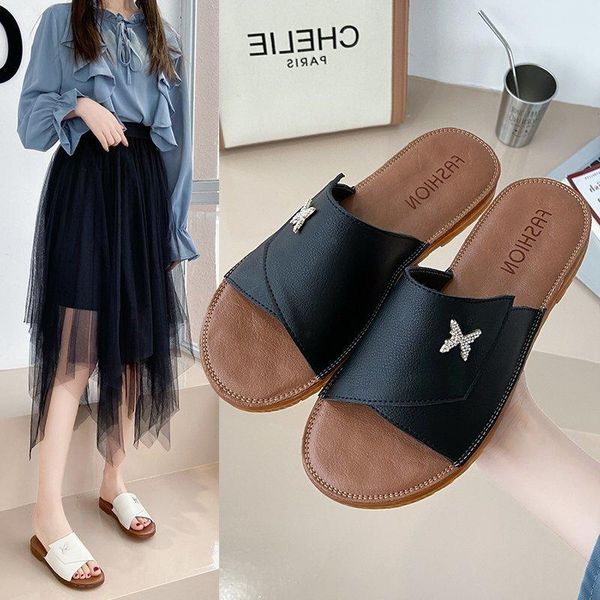 slippers low rivet shoes woman 2021 summer pantofle luxury slides flat genuine leather soft designer concise basic metal dec, Black
slippers low rivet shoes woman 2021 summer pantofle luxury slides flat genuine leather soft designer concise basic metal dec, Black