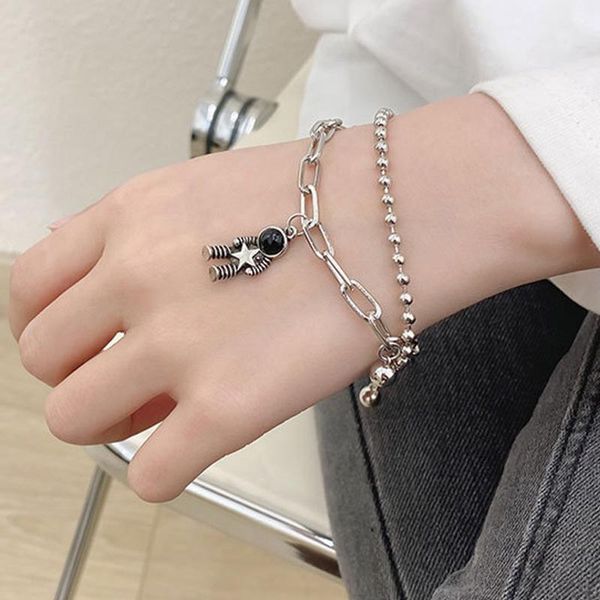 astronaut women bracelet cartoon bracelets for woman fashion korean lovers bangles jewelery trendy silver color metal armband link, chain, Black
astronaut women bracelet cartoon bracelets for woman fashion korean lovers bangles jewelery trendy silver color metal armband link, chain, Black