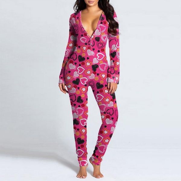 women's jumpsuits & rompers pijamas onesies button-down front functional buttoned flap v-neck pajamas adults female sleepwear, Black;white 
women's jumpsuits & rompers pijamas onesies button-down front functional buttoned flap v-neck pajamas adults female sleepwear, Black;white