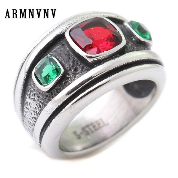 cluster rings armnvnv vintage red green crystal stone ring jewelry for men 316l stainless steel middle ages style drop, Golden;silver
cluster rings armnvnv vintage red green crystal stone ring jewelry for men 316l stainless steel middle ages style drop, Golden;silver