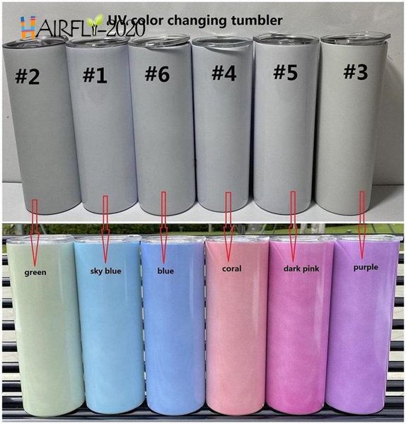 dhl uv color changing tumbler 20oz sublimation tumbler sun light sensing stainless steel straight skinny tumbler with lid and straws ha03
dhl uv color changing tumbler 20oz sublimation tumbler sun light sensing stainless steel straight skinny tumbler with lid and straws ha03