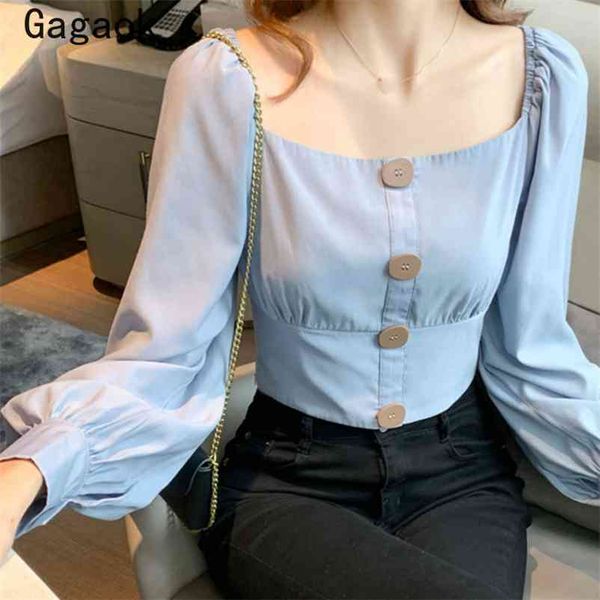 women streetwear short shirt summer solid square collar button full navel slim chic wild and blouses 210531, White
women streetwear short shirt summer solid square collar button full navel slim chic wild and blouses 210531, White