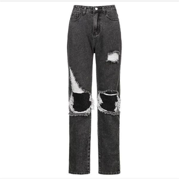 women's jeans 2021 fashion women/girl high waist broken hole do old water washing straight type vintage hip hop dark gray cowboy pants, Blue
women's jeans 2021 fashion women/girl high waist broken hole do old water washing straight type vintage hip hop dark gray cowboy pants, Blue