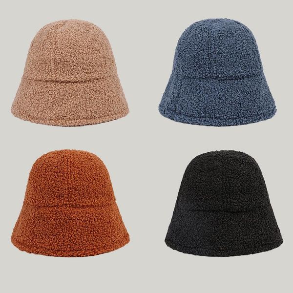 berets lamb faux fur bucket hat for women autumn winter warm female plush fisherman cap soft fashion solid color lady panama bonnet, Blue;gray
berets lamb faux fur bucket hat for women autumn winter warm female plush fisherman cap soft fashion solid color lady panama bonnet, Blue;gray
