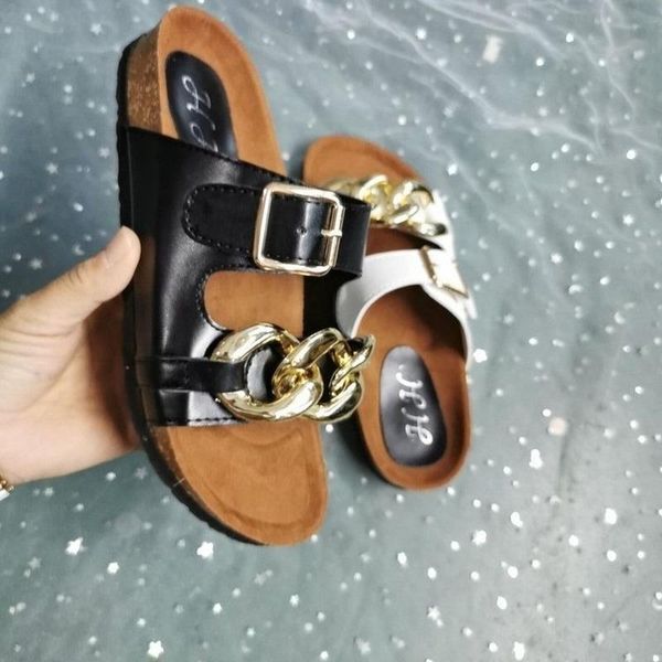 slippers black double strap sandals wome shoes summer buckle chain slides outdoor leisure flat cork sandalen dames
slippers black double strap sandals wome shoes summer buckle chain slides outdoor leisure flat cork sandalen dames