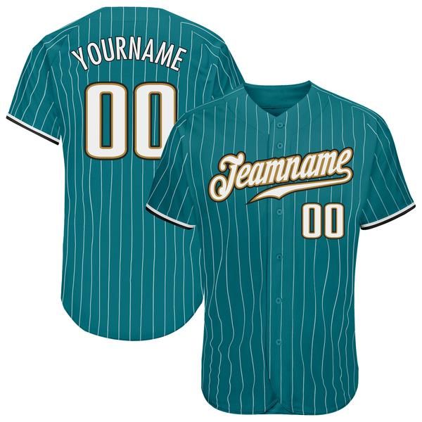 custom aqua white pinstripe white-old gold authentic baseball jersey, Blue;black
custom aqua white pinstripe white-old gold authentic baseball jersey, Blue;black