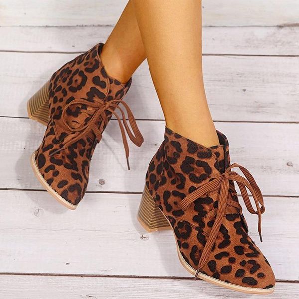 boots autumn women ankle short shoes ladies pumps flock leopard lace up pointed toe mid heels female comfort fashion shoe, Black
boots autumn women ankle short shoes ladies pumps flock leopard lace up pointed toe mid heels female comfort fashion shoe, Black