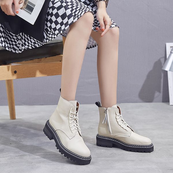 boots female women winter shoes ankle autumn british wind genuine leather thick with short boots motorcycle martin shoes, Black
boots female women winter shoes ankle autumn british wind genuine leather thick with short boots motorcycle martin shoes, Black